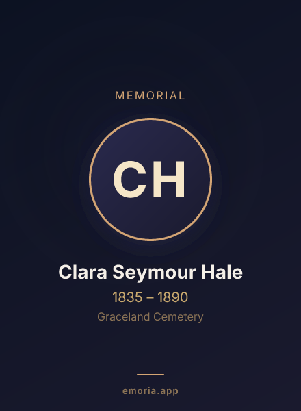 Memorial portrait of Clara Seymour Hale