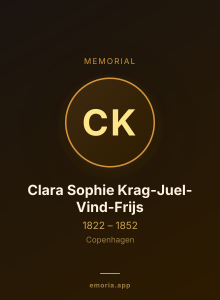 Memorial portrait of Clara Sophie Krag-Juel-Vind-Frijs