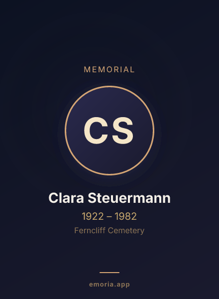 Memorial portrait of Clara Steuermann