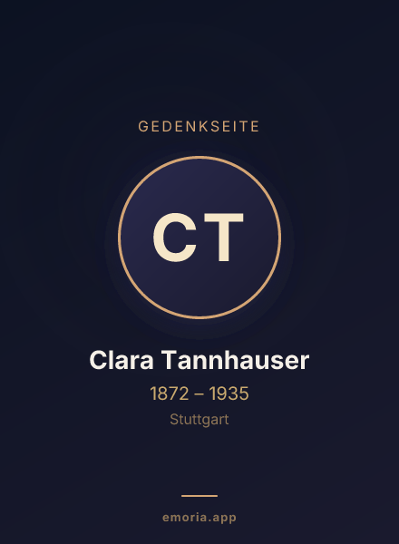 Gedenkportrait von Clara Tannhauser