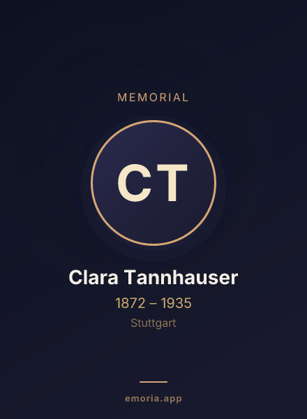 Memorial portrait of Clara Tannhauser