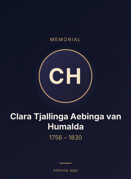Memorial portrait of Clara Tjallinga Aebinga van Humalda