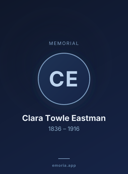 Memorial portrait of Clara Towle Eastman