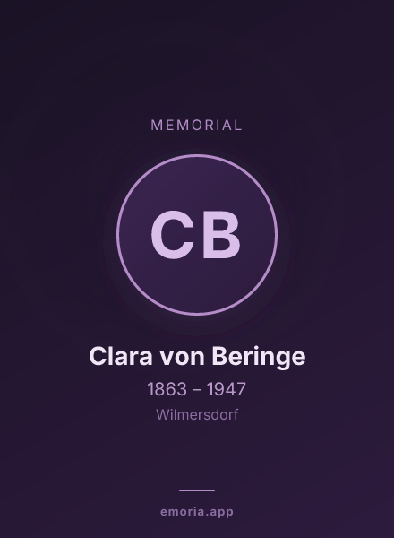 Memorial portrait of Clara von Beringe