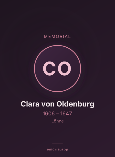 Memorial portrait of Clara von Oldenburg