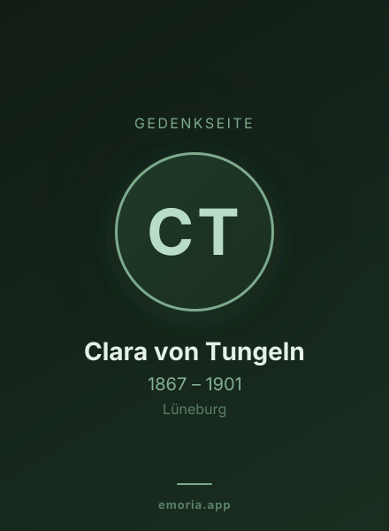 Gedenkportrait von Clara von Tungeln