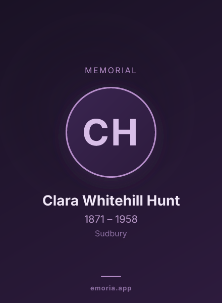Memorial portrait of Clara Whitehill Hunt