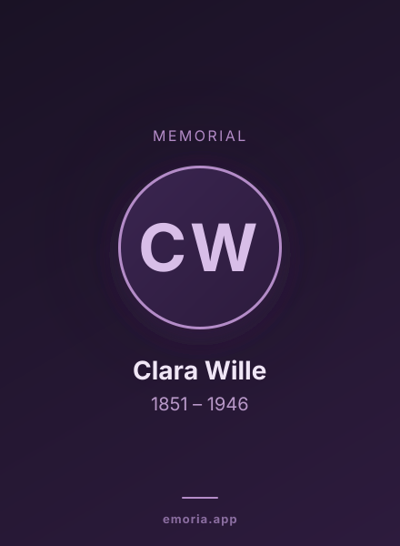 Memorial portrait of Clara Wille