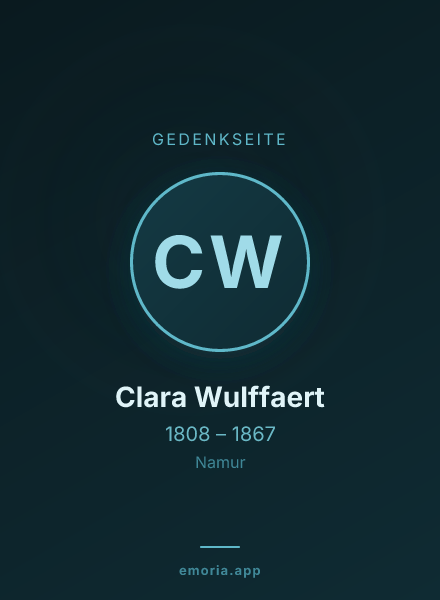 Gedenkportrait von Clara Wulffaert
