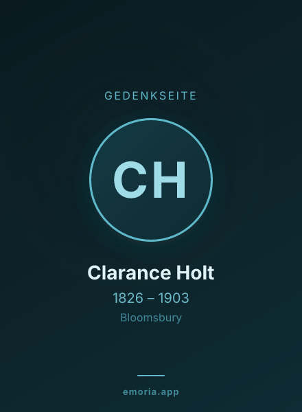 Gedenkportrait von Clarance Holt