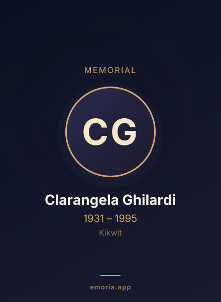 Memorial portrait of Clarangela Ghilardi