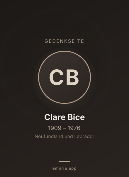 Gedenkportrait von Clare Bice