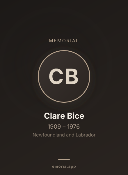 Memorial portrait of Clare Bice