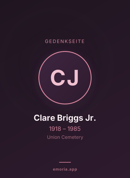 Gedenkportrait von Clare Briggs Jr.