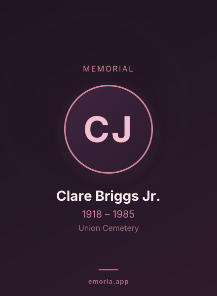 Memorial portrait of Clare Briggs Jr.