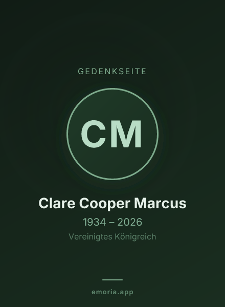 Gedenkportrait von Clare Cooper Marcus