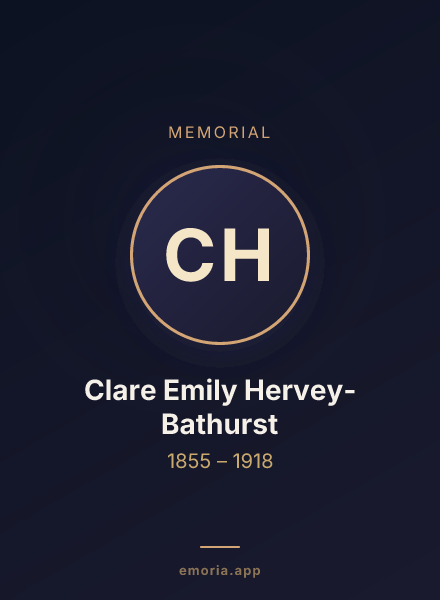 Memorial portrait of Clare Emily Hervey-Bathurst