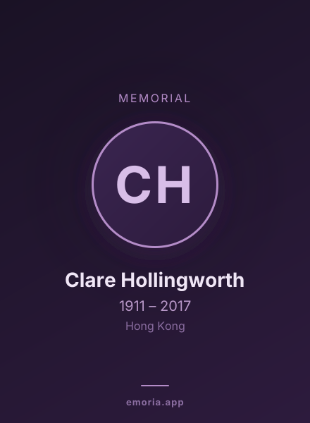 Memorial portrait of Clare Hollingworth