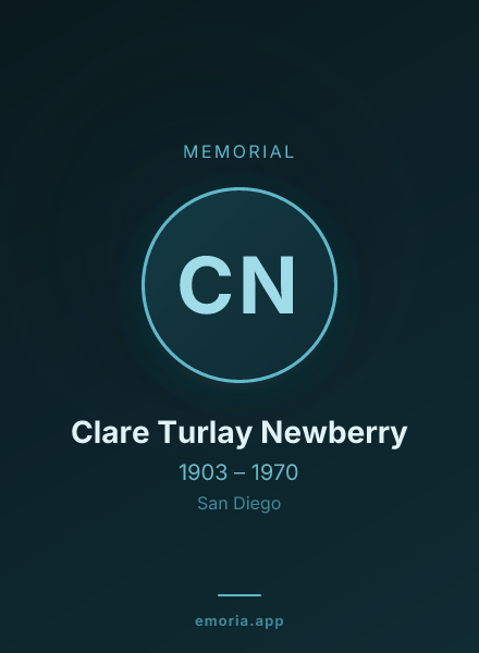 Memorial portrait of Clare Turlay Newberry