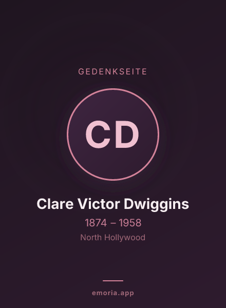 Gedenkportrait von Clare Victor Dwiggins
