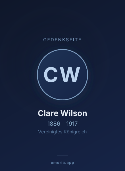 Gedenkportrait von Clare Wilson