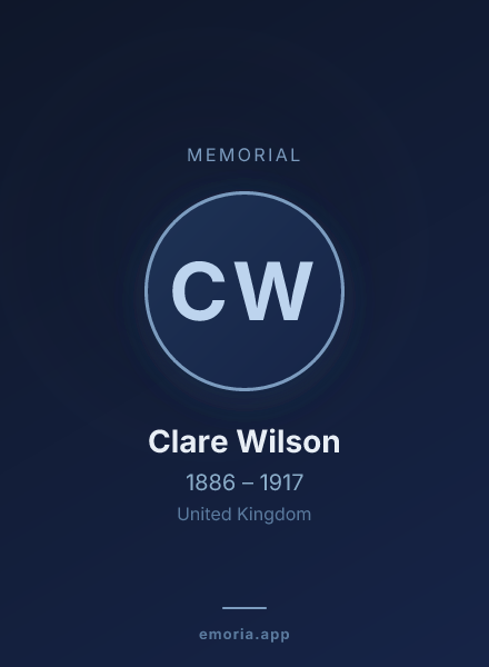 Memorial portrait of Clare Wilson