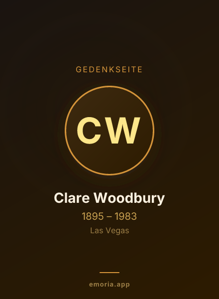 Gedenkportrait von Clare Woodbury