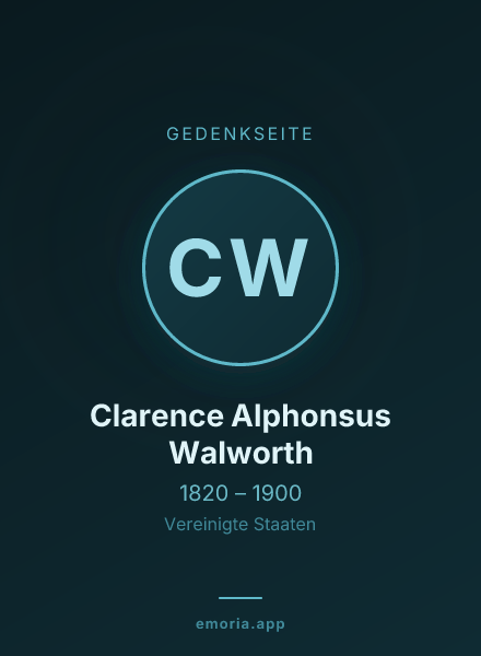 Gedenkportrait von Clarence Alphonsus Walworth