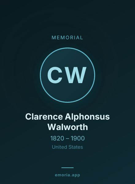 Memorial portrait of Clarence Alphonsus Walworth