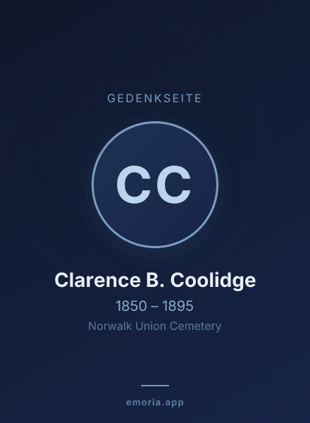 Gedenkportrait von Clarence B. Coolidge