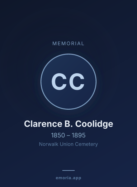 Memorial portrait of Clarence B. Coolidge