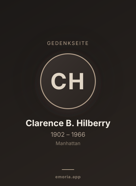 Gedenkportrait von Clarence B. Hilberry