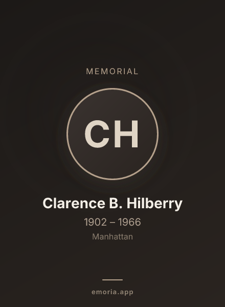 Memorial portrait of Clarence B. Hilberry