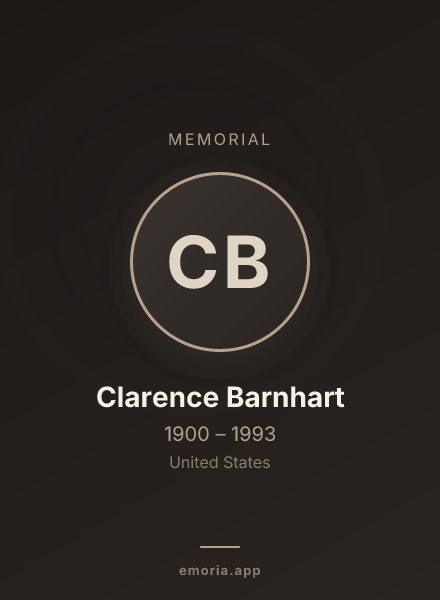 Memorial portrait of Clarence Barnhart