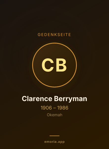 Gedenkportrait von Clarence Berryman
