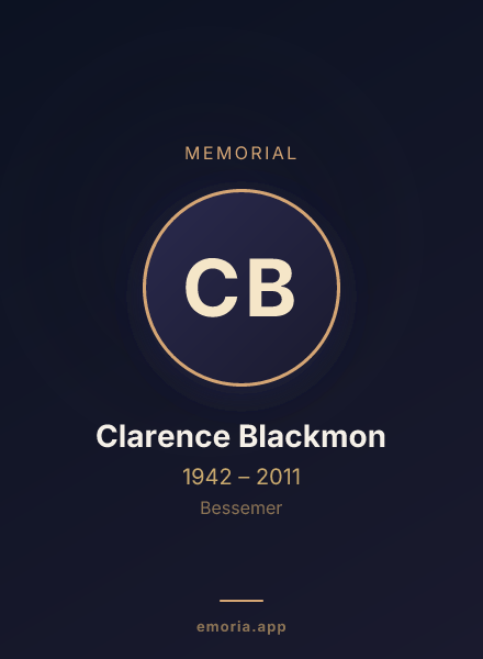 Memorial portrait of Clarence Blackmon