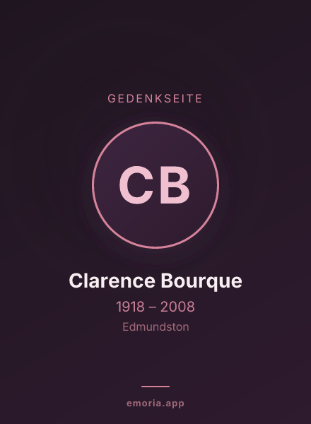 Gedenkportrait von Clarence Bourque