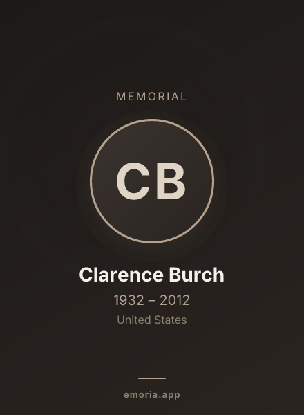 Memorial portrait of Clarence Burch