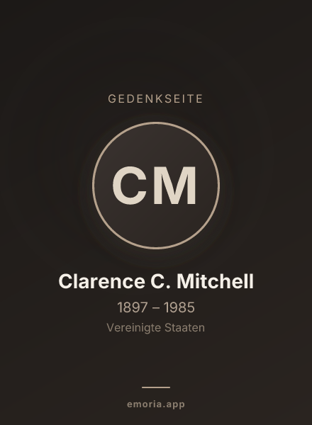 Gedenkportrait von Clarence C. Mitchell