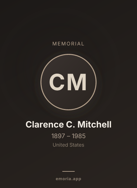 Memorial portrait of Clarence C. Mitchell