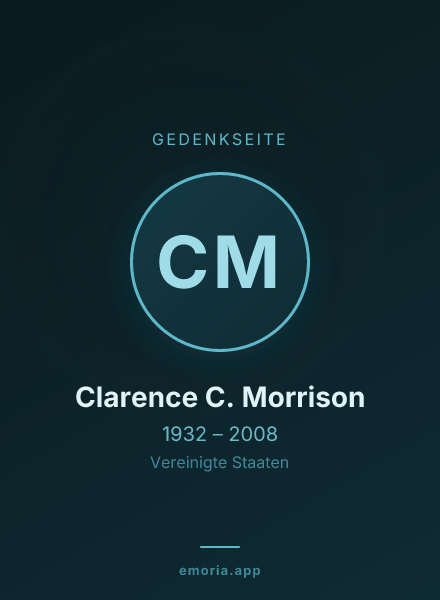 Gedenkportrait von Clarence C. Morrison