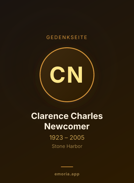 Gedenkportrait von Clarence Charles Newcomer