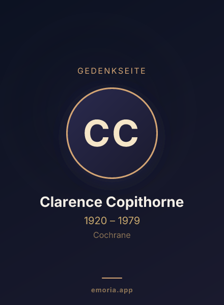 Gedenkportrait von Clarence Copithorne