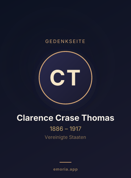 Gedenkportrait von Clarence Crase Thomas