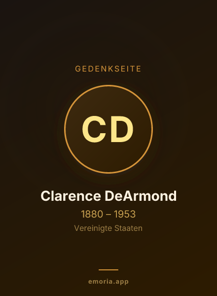 Gedenkportrait von Clarence DeArmond