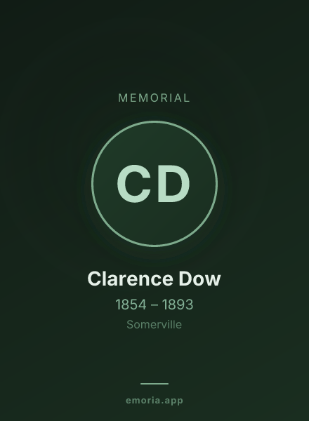 Memorial portrait of Clarence Dow