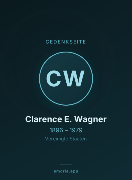 Gedenkportrait von Clarence E. Wagner