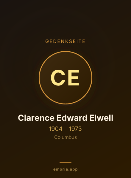 Gedenkportrait von Clarence Edward Elwell