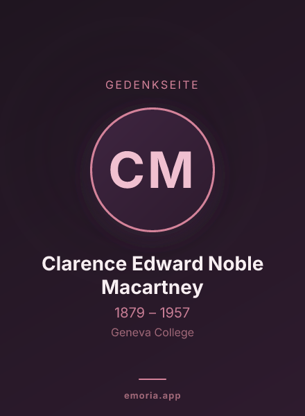 Gedenkportrait von Clarence Edward Noble Macartney