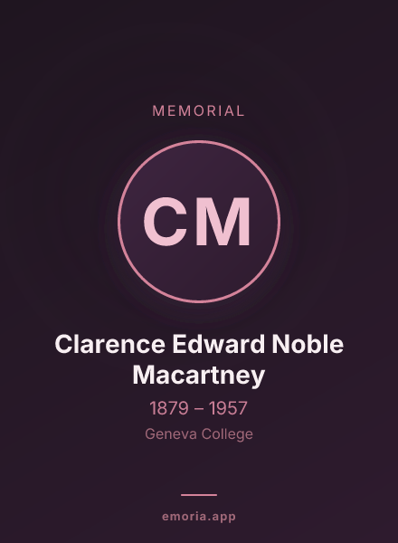Memorial portrait of Clarence Edward Noble Macartney